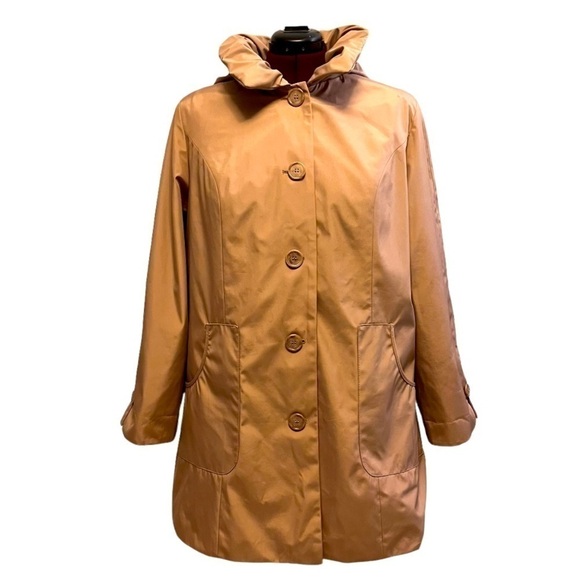 Guillaume Jackets & Blazers - Guillaume Khaki Trench Coat with Feature Collar & Hood (Wardrobe Essential)